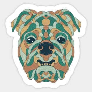 Bulldog Portrait Sticker